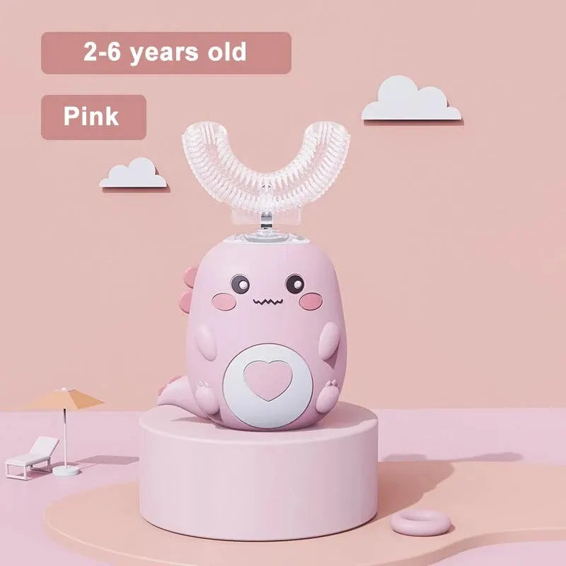 🦷 Kids' 360° U-Shaped Electric Toothbrush – 1-Minute Full Mouth Clean!