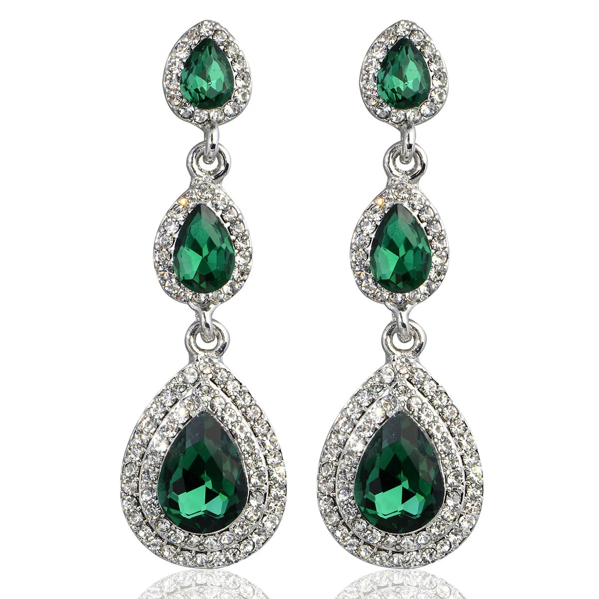 ✨ TREAZY Champagne Crystal Earrings – Effortless Glamour for Every Occasion!