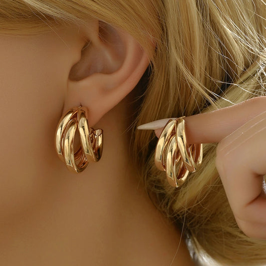✨ Bold & Timeless – Stainless Steel Chunky Hoop Earrings! ✨