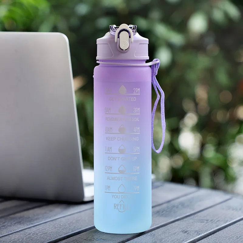💧🏃‍♂️ 900ml Sports Water Bottle with Time Marker – Stay Hydrated and Motivated All Day! ⏰💪