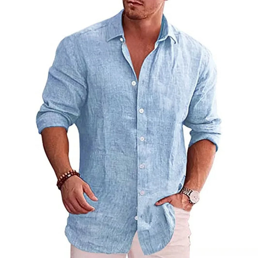 🔥 Premium Cotton-Linen Shirt for Men - Ultimate Comfort Meets Timeless Style!