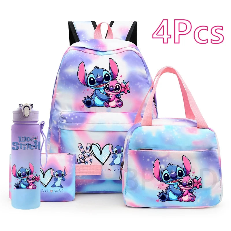 🎒💙 Stitch School Set for Girls – 4-Piece Complete Back-to-School Style! 🐾🎀