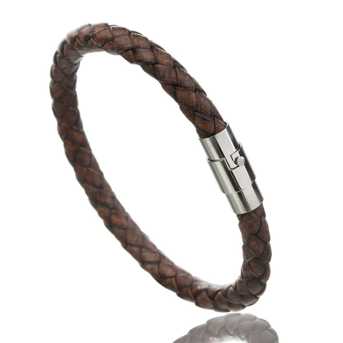 🔥 Handmade Vintage Leather Bracelet for Men – Magnetic Buckle & Adjustable Fit (19-22cm) 🔥