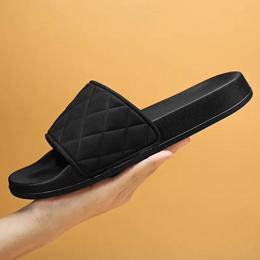🖤 2025 Premium Black Slides – Where Comfort Meets Streetwear Swagger!