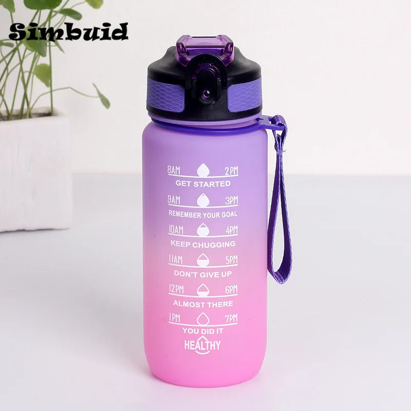 🏃‍♀️💧 Gradient Color Sports Water Bottle – Multiple Sizes to Keep You Hydrated in Style & Motivation! ✨