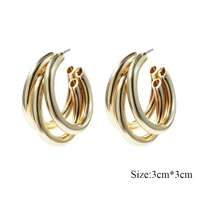✨ Bold & Timeless – Stainless Steel Chunky Hoop Earrings! ✨