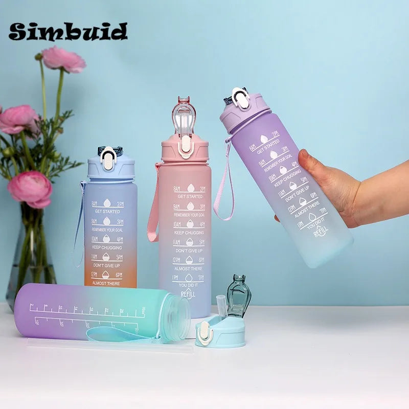 🏃‍♀️💧 Gradient Color Sports Water Bottle – Multiple Sizes to Keep You Hydrated in Style & Motivation! ✨