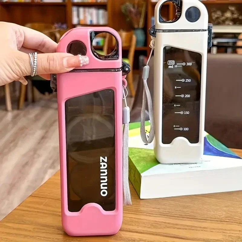 💧🏃‍♀️ 350ml Plastic Water Bottle – Practical Square Design with Lockable Cap! 🔒✨