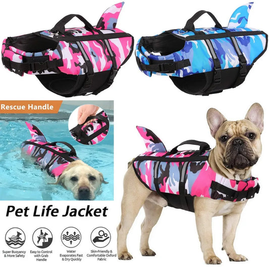 "🦈🐶 Swim Safe & Stylish – Dog Life Jacket for Summer Fun! 🌊☀️🛟"
