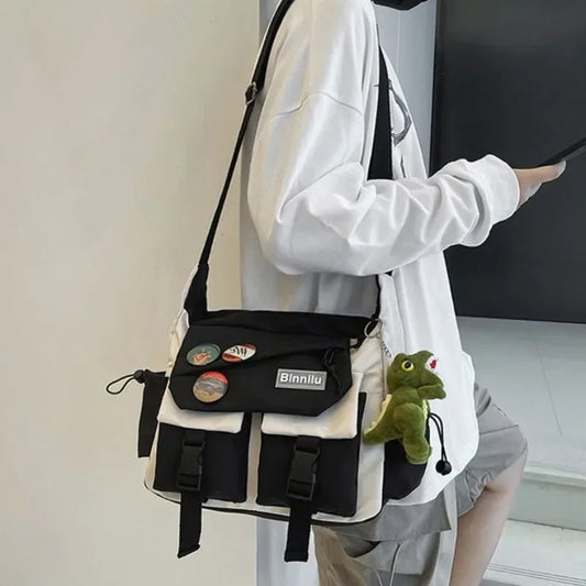 👜✨ Harajuku Nylon Crossbody Bag – Youthful Style & Everyday Practicality! 🎒💖