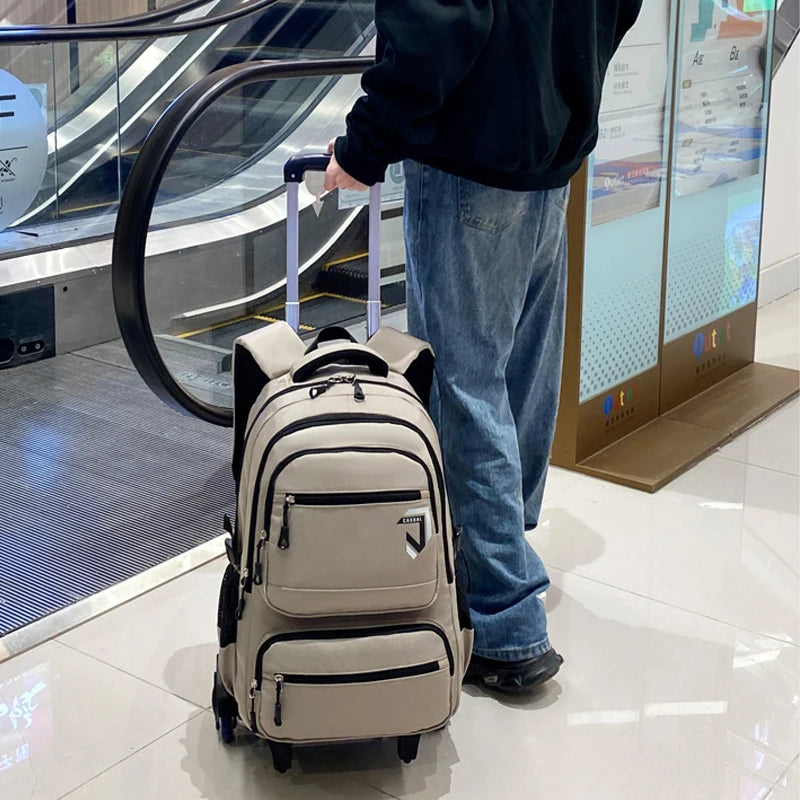 🎒🛞 Kids Wheeled School Backpack – The Perfect 2-in-1 Solution for Boys: Easy School & Travel! ✨📚