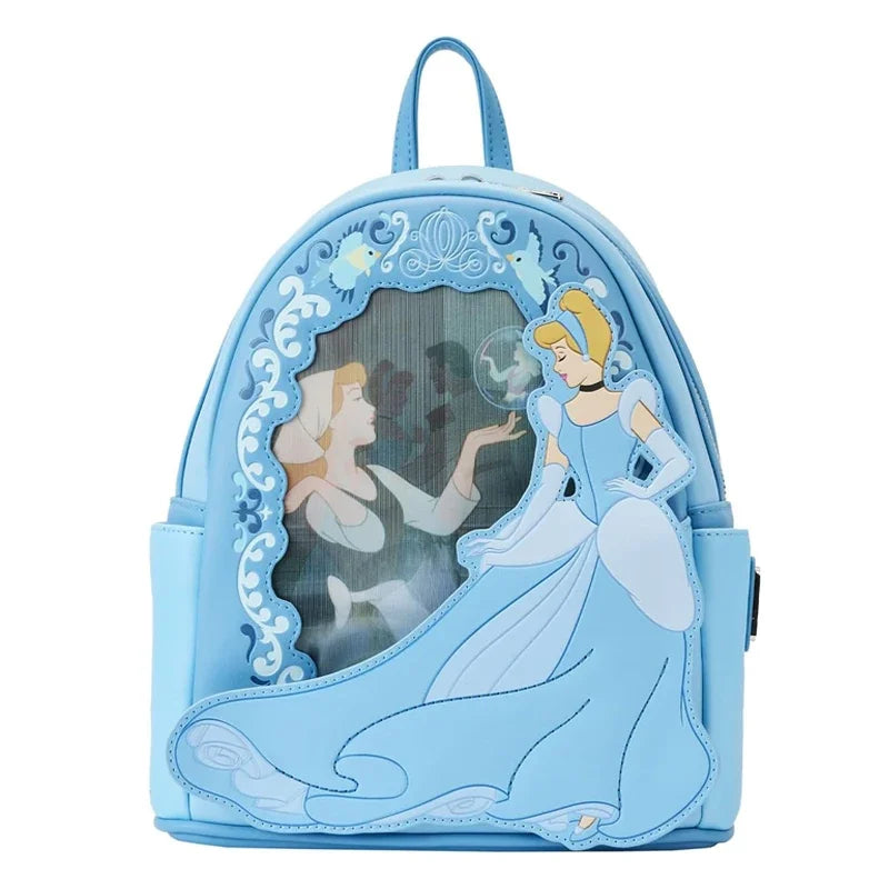 🎒👑 Small Backpack with Lenticular Design – Cinderella Princess Style ✨💙