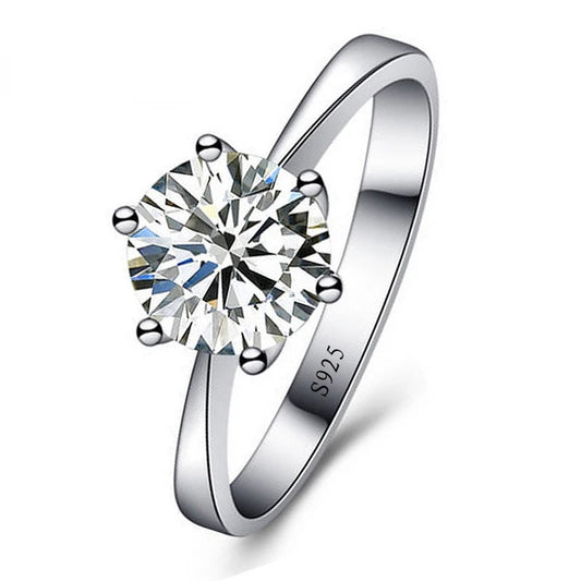 "Elegant S925 Sterling Silver Couple Rings – Austrian Crystal Engagement & Wedding Gift Jewelry"