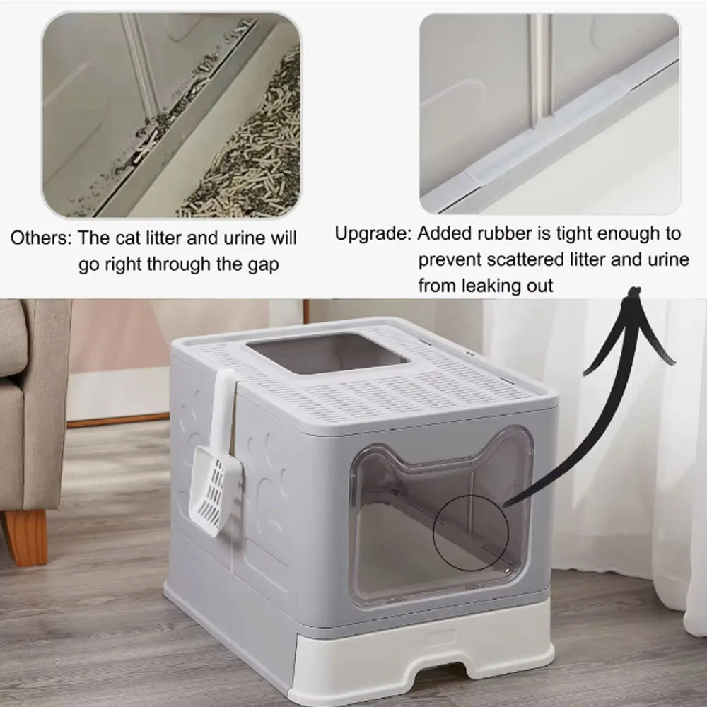 🐾 Fold & Go Litter Box – The Smarter Way to Manage Cat Waste!