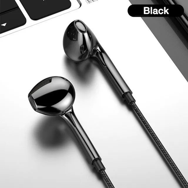 🎧📱 سماعات أذن سلكية 3.5mm – صوت ستيريو نقي وميكروفون مدمج 🎶