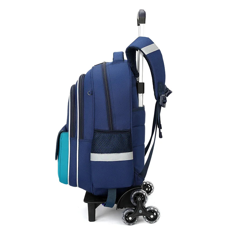 🎒🛞 Kids Wheeled School Backpack – Practical & Easy-to-Carry Design for Boys & Girls! ✏️🎉