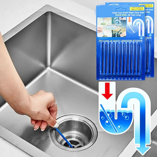 🔥 POWERFUL DRAIN CLEANER STICKS – Eliminates Oil, Grease & Clogged Pipes FAST! ✨