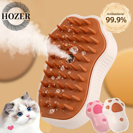 "Electric Pet Spa Brush – Gentle Massage + Hair Removal in One! 🛁🐾"