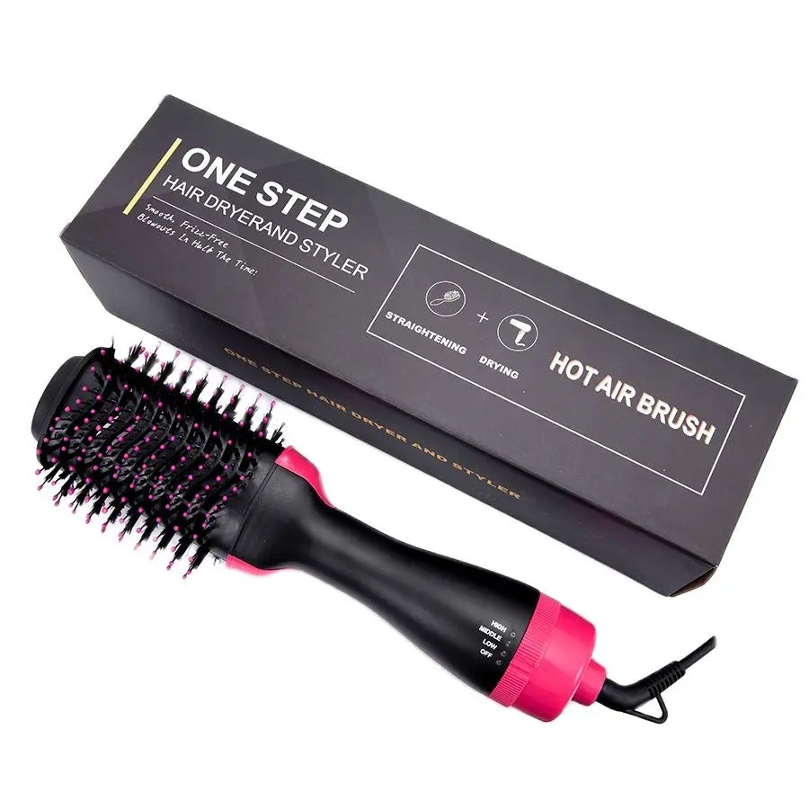 💁‍♀️ 4-in-1 Hair Dryer Brush | Dryer, Straightener, Curler & Volumizer – One-Step Hot Air Styler ✨