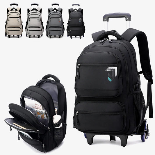 🎒🛞 Kids Wheeled School Backpack – The Perfect 2-in-1 Solution for Boys: Easy School & Travel! ✨📚