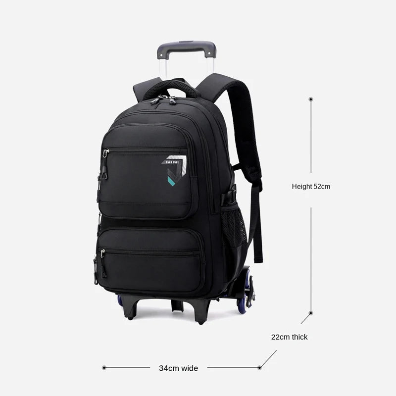 🎒🛞 Kids Wheeled School Backpack – The Perfect 2-in-1 Solution for Boys: Easy School & Travel! ✨📚