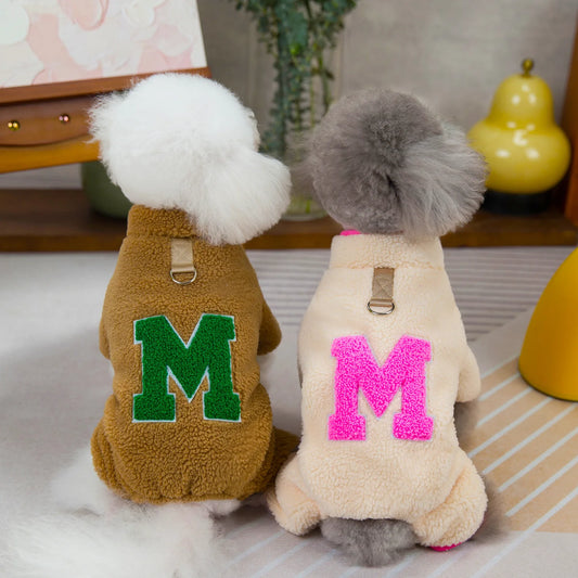 ❄️🐶 Cozy Thermal Dog Pajamas – Soft Velvet Onesies for Small Pets & Winter Snuggles! 🐾🐱🛏️✨