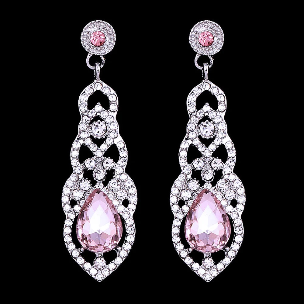 ✨ TREAZY Champagne Crystal Earrings – Effortless Glamour for Every Occasion!
