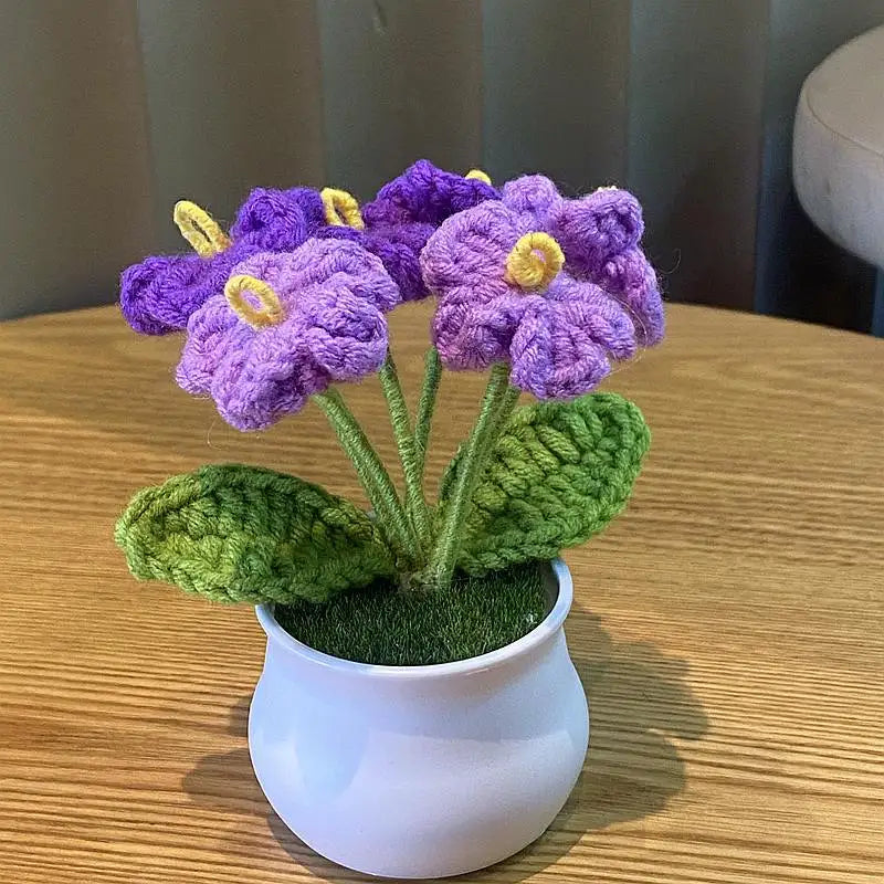 🌹 DIY Handwoven Mini Potted Rose – Bloom Forever in Wool!