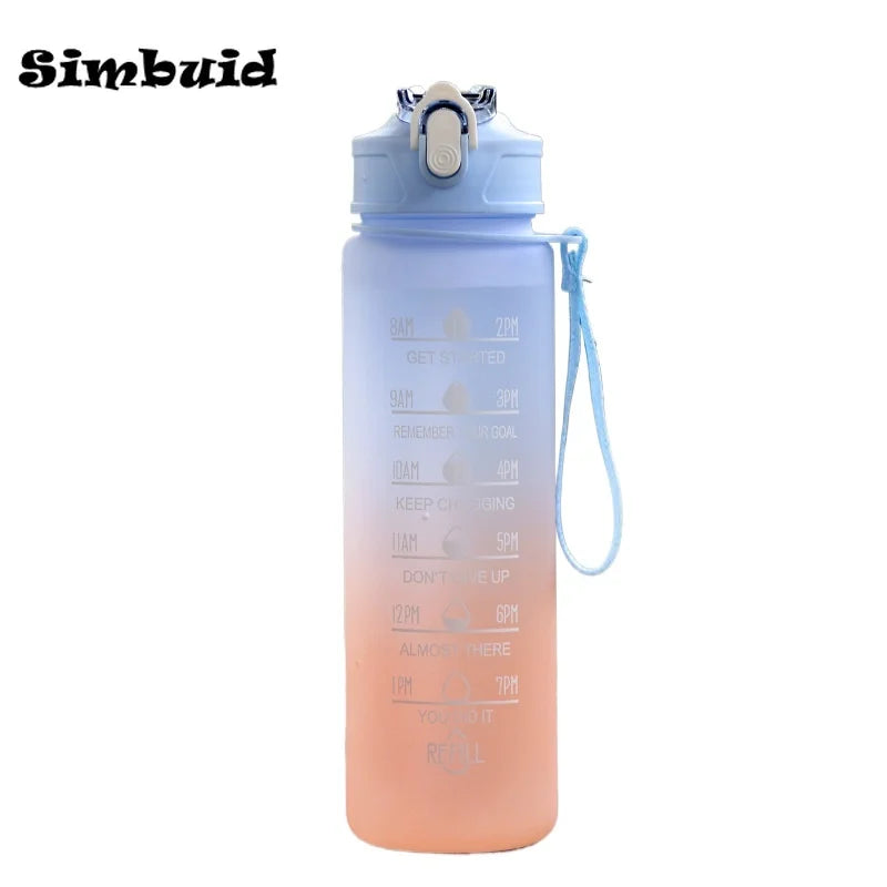 🏃‍♀️💧 Gradient Color Sports Water Bottle – Multiple Sizes to Keep You Hydrated in Style & Motivation! ✨