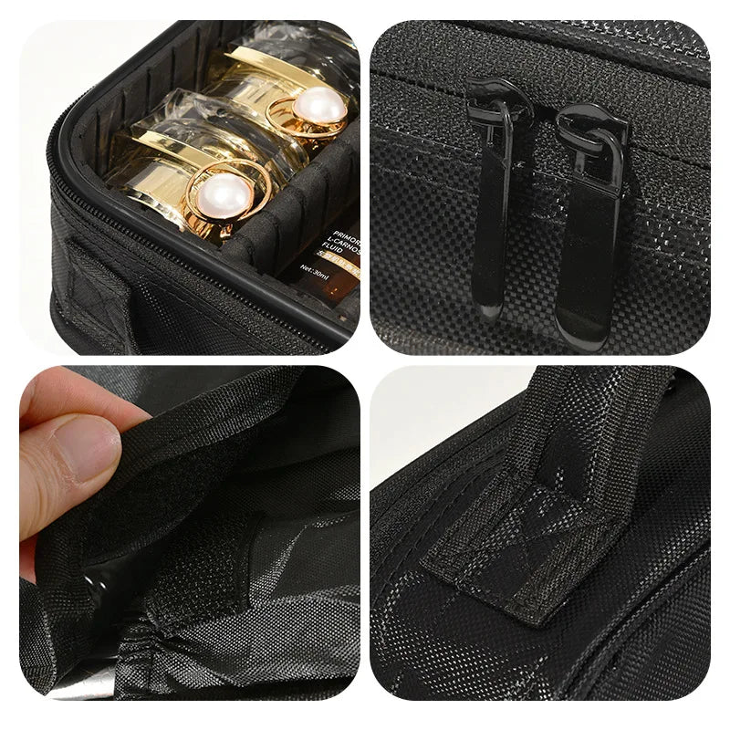 💖👜 New Waterproof Travel Makeup Bag – Embroidered Cosmetic Case & Brush Organizer ✨💄