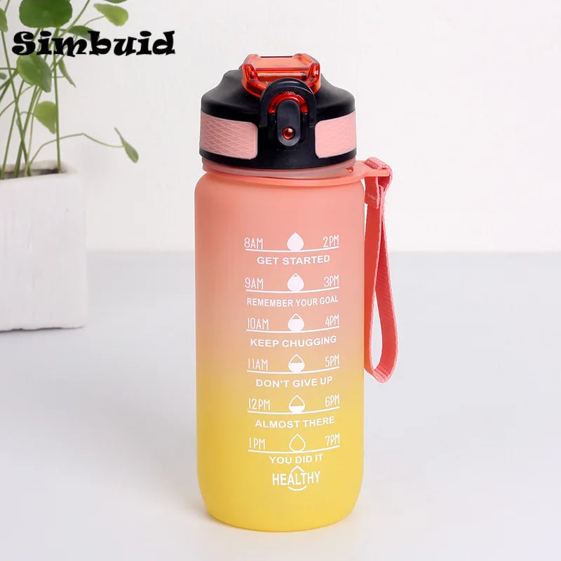🏃‍♀️💧 Gradient Color Sports Water Bottle – Multiple Sizes to Keep You Hydrated in Style & Motivation! ✨