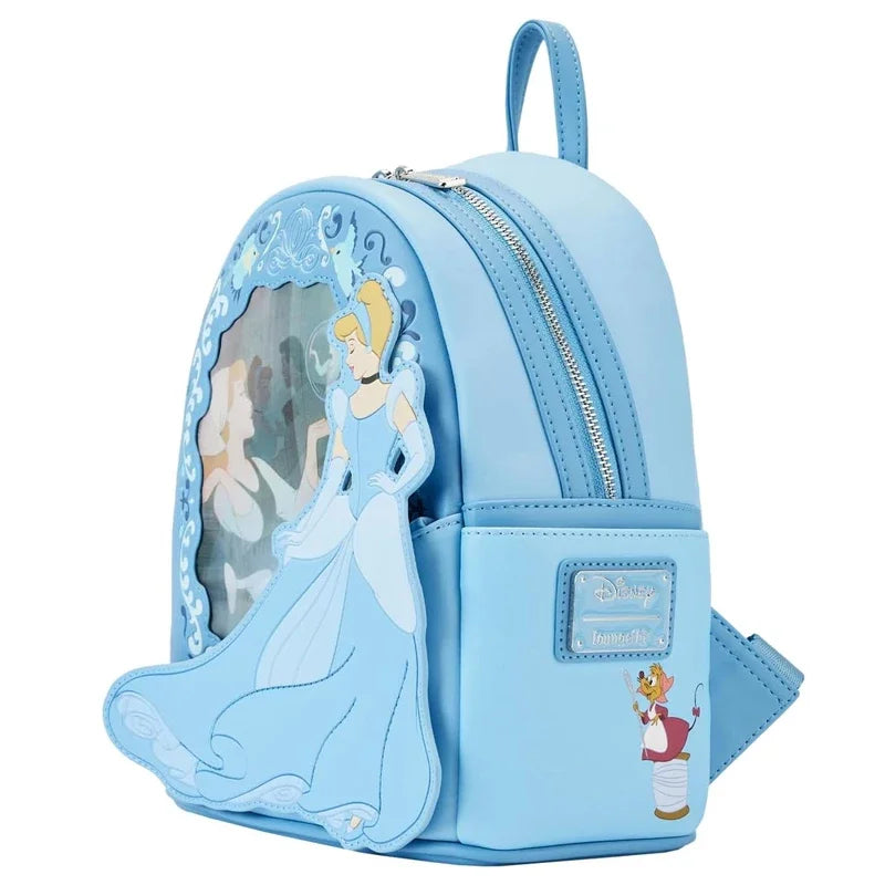 🎒👑 Small Backpack with Lenticular Design – Cinderella Princess Style ✨💙