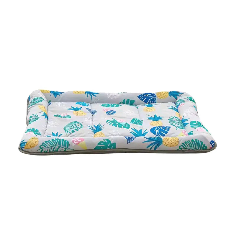 ❄️🐾 Cool Paw Print Pet Mat – Breathable & Comfortable!