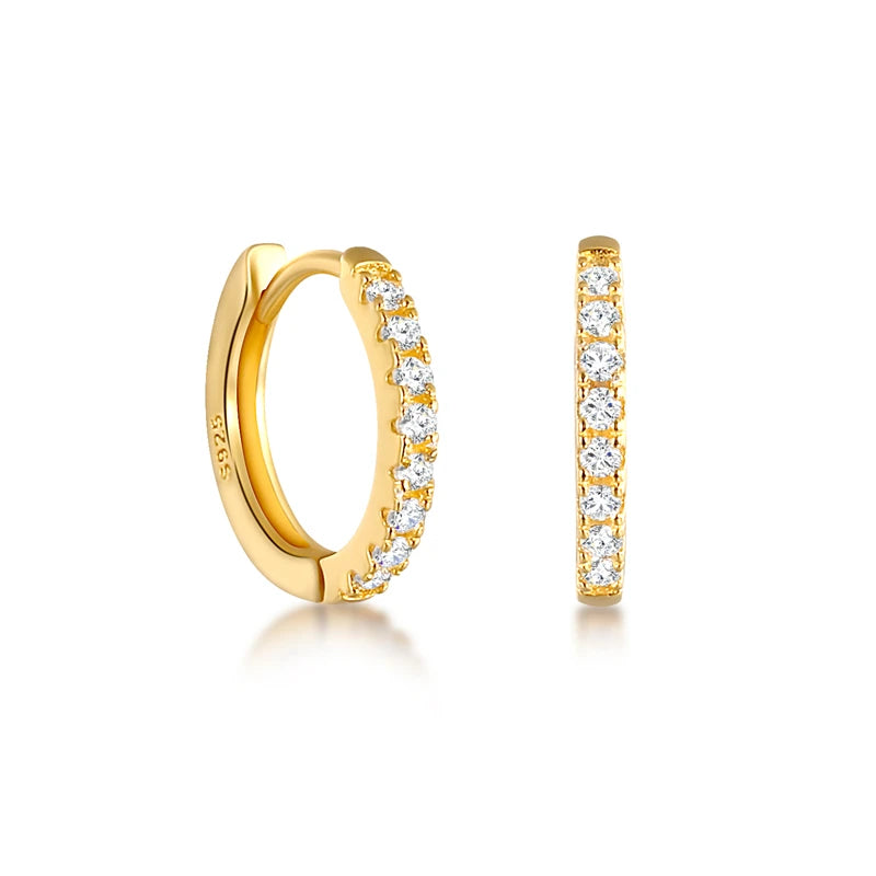 ✨ CANNER 925 Silver Hoop Earrings – Timeless Elegance with White Zircon! 💎