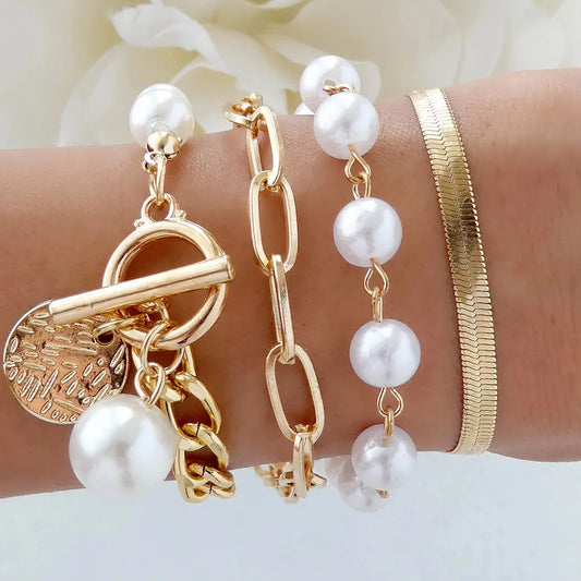 💎 BLS-MIRACLE Vintage Pearl Bracelet – Timeless Elegance Meets Boho Chic!