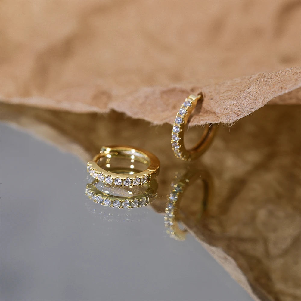 ✨ CANNER 925 Silver Hoop Earrings – Timeless Elegance with White Zircon! 💎