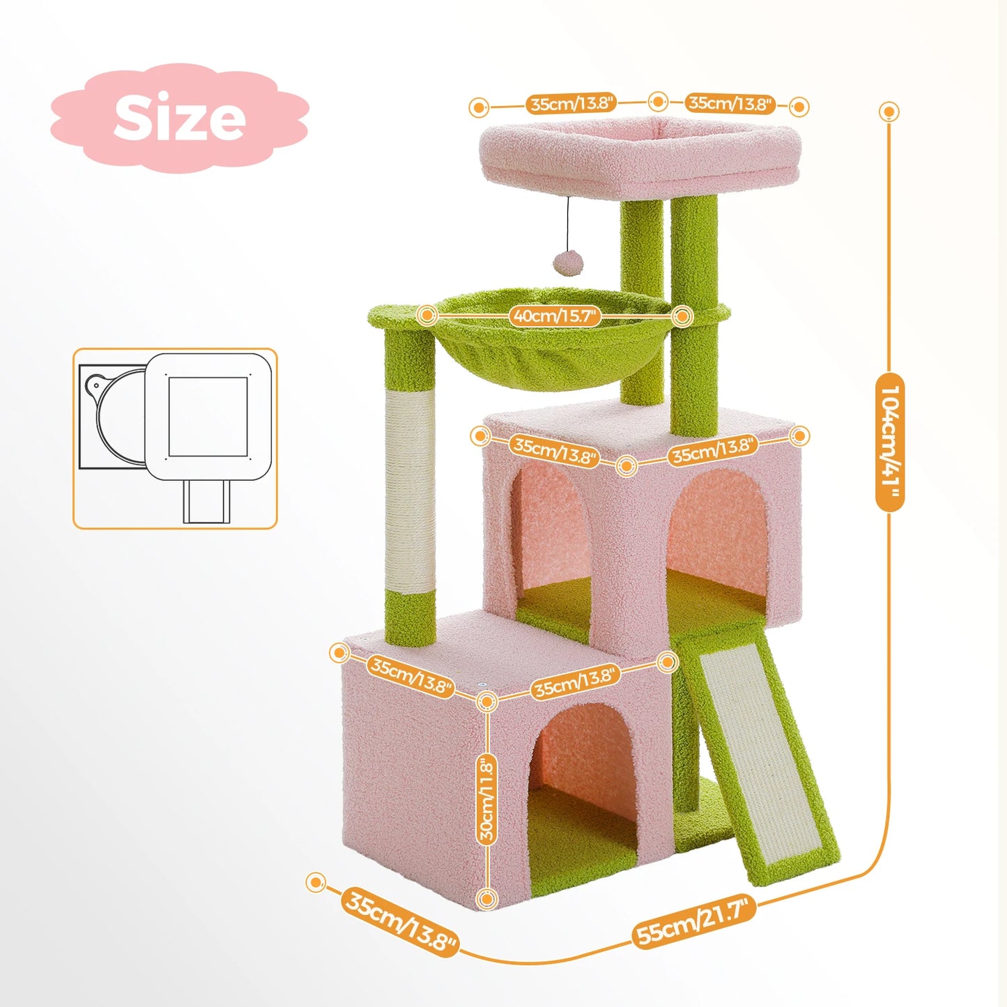 🐱🏰 Large Multi-Level Cat Tree – Spacious & Fun!