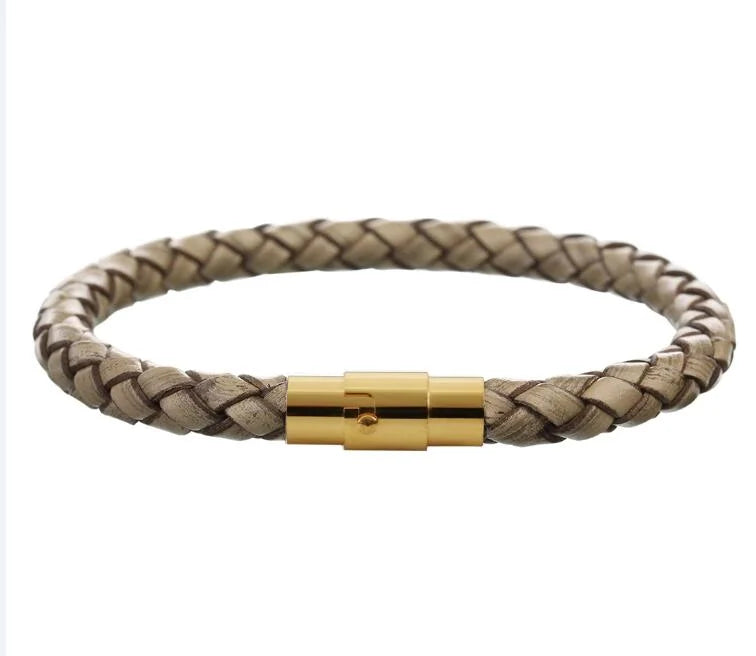 🔥 Handmade Vintage Leather Bracelet for Men – Magnetic Buckle & Adjustable Fit (19-22cm) 🔥