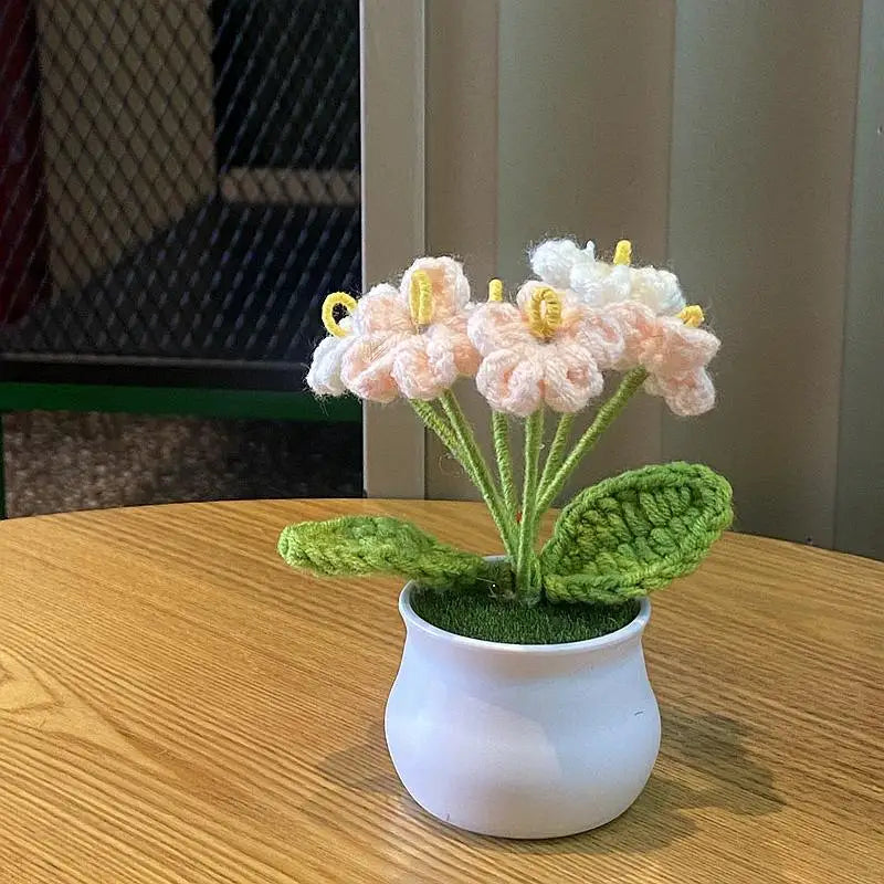 🌹 DIY Handwoven Mini Potted Rose – Bloom Forever in Wool!
