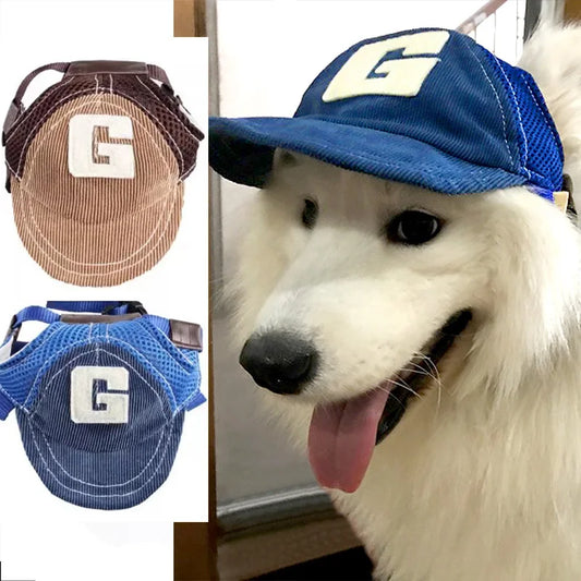 Pet Dog Outdoor Cap Cool Denim Hat Summer Sun Protection Cap for Small Medium Large Dog Doggy
