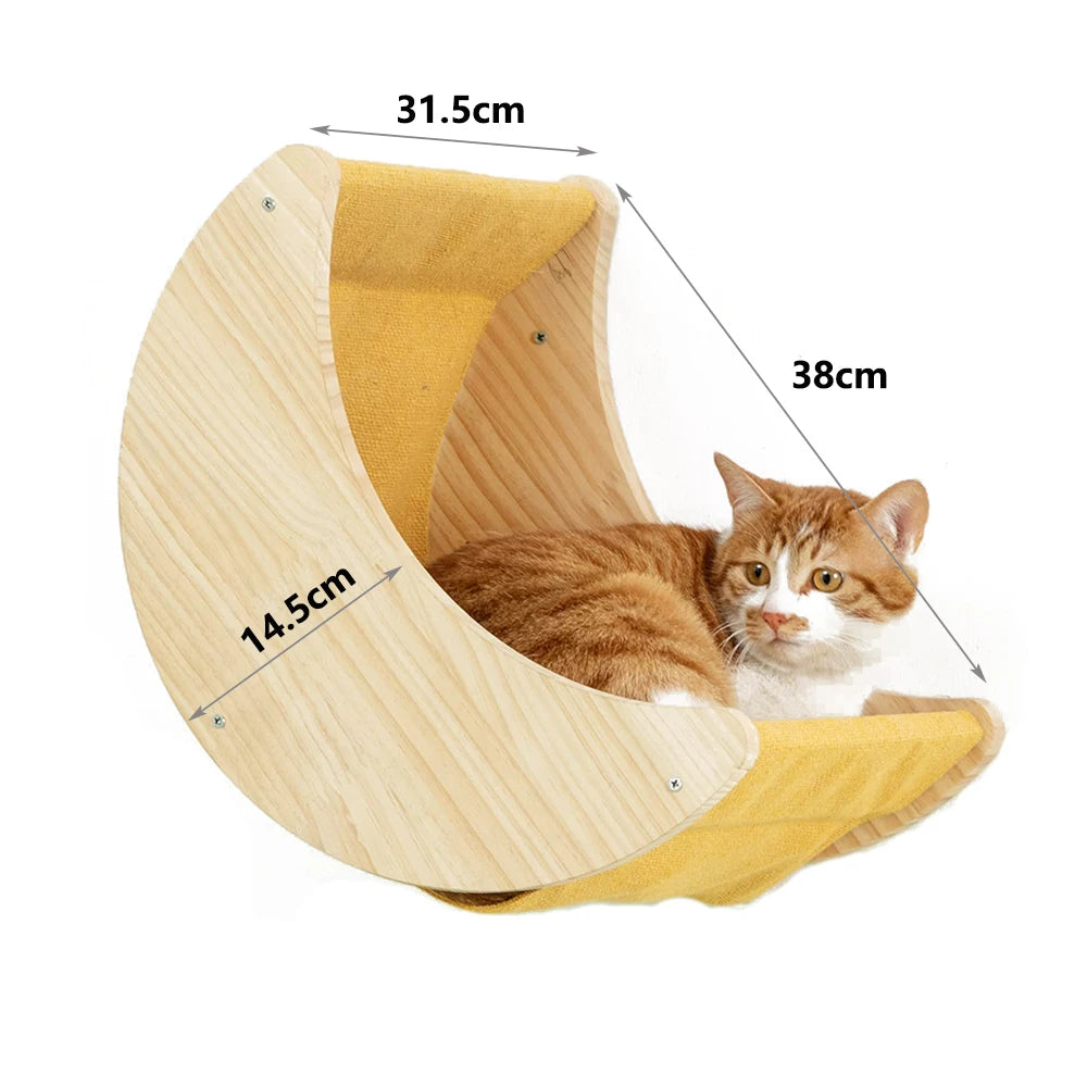 🐱🧗 Wall Cat Tree – Shelf, Hammock & Climbing Post!