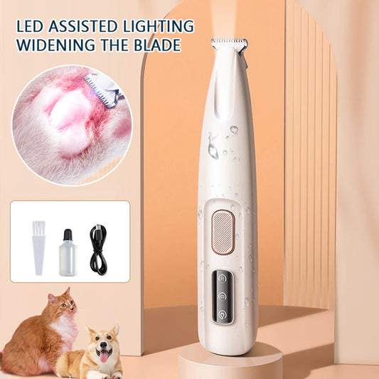 💡🐾 Paw Trimmer with LED – Rechargeable & Cordless!