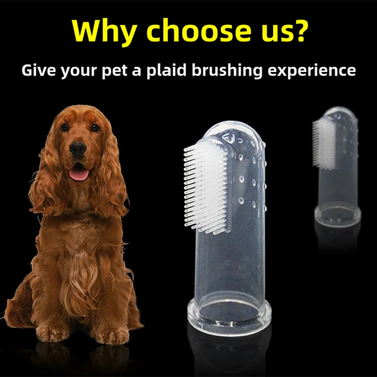 🖐️🐾 Silicone Finger Toothbrush – Gentle, Effective Oral Care for Cats & Dogs! 🦷🐶🐱✨