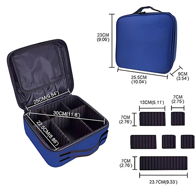 💖👜 New Waterproof Travel Makeup Bag – Embroidered Cosmetic Case & Brush Organizer ✨💄