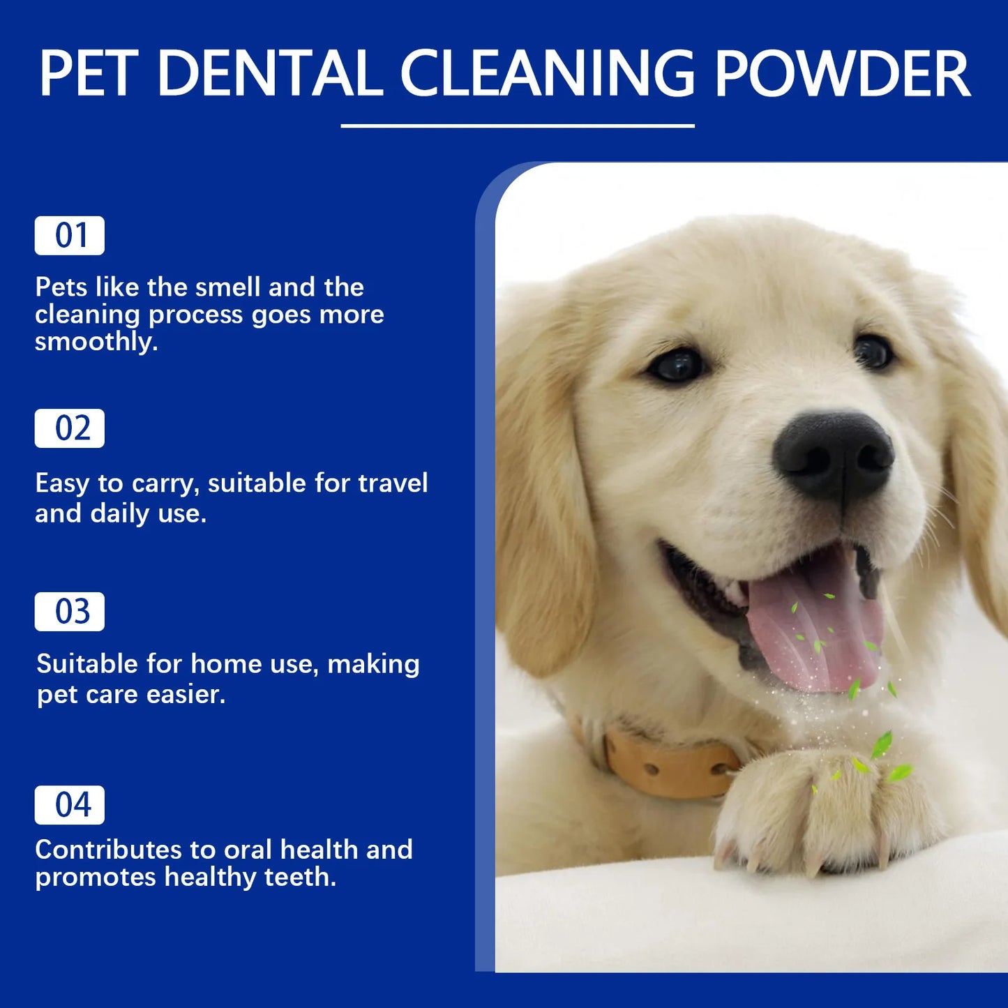 🦷🐶 Pet Tooth Powder – Removes Stains & Freshens Breath!