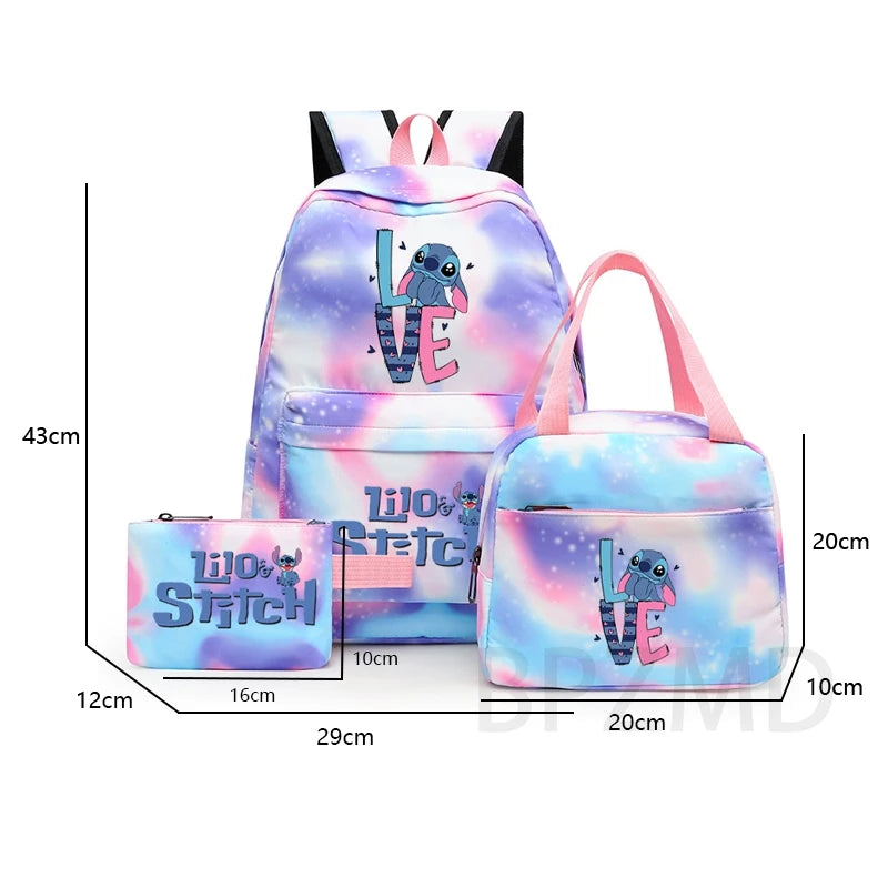 🎒💙 Stitch School Set for Girls – 4-Piece Complete Back-to-School Style! 🐾🎀