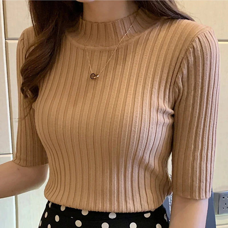 🌸 Women's Knit Blouse – Trendy Summer Top 2024 | Short Sleeve