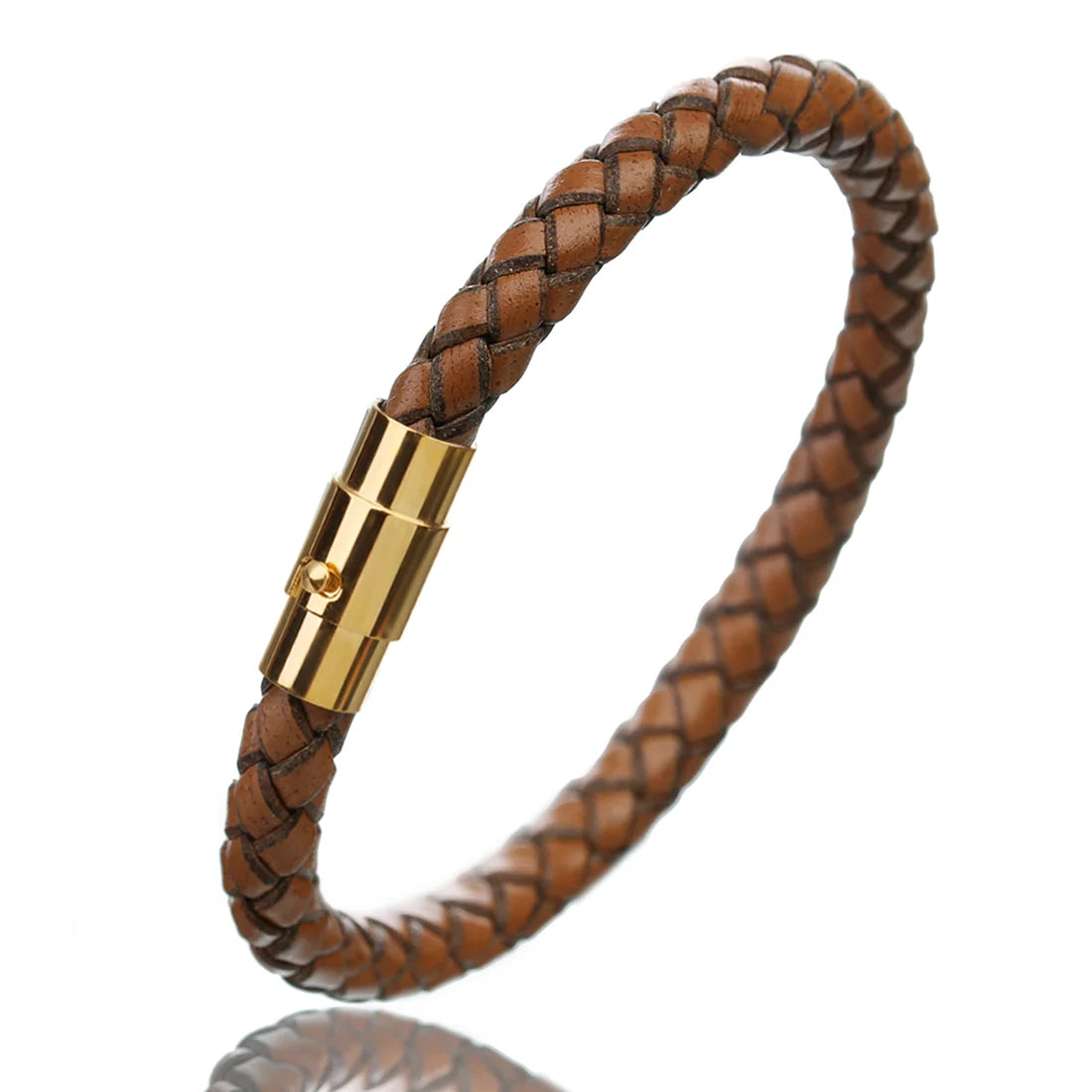 🔥 Handmade Vintage Leather Bracelet for Men – Magnetic Buckle & Adjustable Fit (19-22cm) 🔥