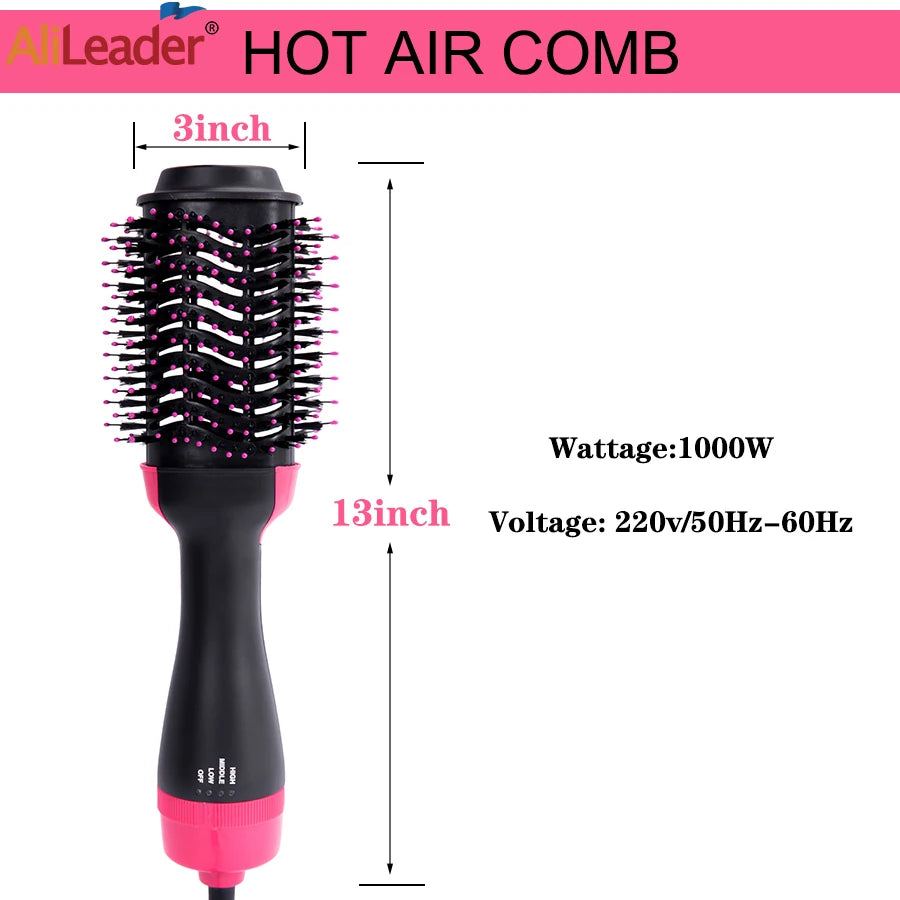 💁‍♀️ 4-in-1 Hair Dryer Brush | Dryer, Straightener, Curler & Volumizer – One-Step Hot Air Styler ✨