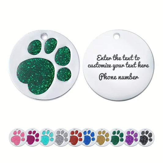 ✨ Custom Engraved Pet ID Tag – Anti-Lost Pendant for Cats & Dogs 🐶🐱
